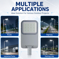 Lampe de route LED en aluminium moulé sous pression 150W, anti-éblouissement, éclairage uniforme, large plage de température -30°C ℃ ~50 ℃   Éclairage des rues des villages