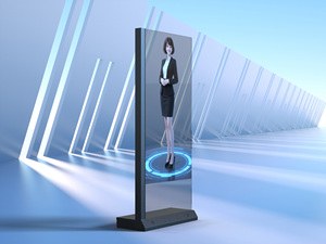 55-Inch Touchscreen Advertising Board 10-Point Capacitive Touch Elevator <strong>Windows</strong>/Android OS Tempered Glass Indoor Use - Product Image 1