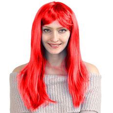 JJFQBSGO WIE Perruque à cheveux rouges style long et élégant - Product Image 1