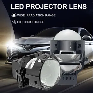 9v-60v Auto Bi Led Projector Lens Matrix Quare Type Headlights 40w 5500k Retrofit Item For Universal Type Fog Light