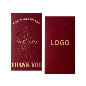 Phong bì đỏ in logo 3D tùy chỉnh, ép nhũ đỏ, đựng tiền mừng Tết Nguyên đán - Product Image 2