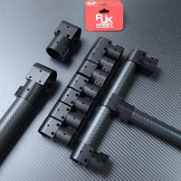 Conector de tren de aterrizaje RJX de aleación de aluminio de 16-40 mm para tubo de carbono de trípode, piezas para drones agrícolas