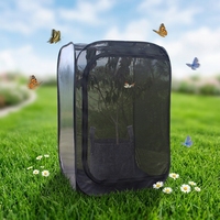 Maisonnette Portable et Respirante pour Petits Animaux, en Polyester Zippé, Idéale pour Insectes, Reptiles, Papillons - Utilisation Intérieure et Extérieure