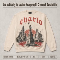 Sweat-shirt à col rond épais coupe décontractée avec motif statue, manches longues, style streetwear, service d'échantillonnage personnalisé OEM ODM