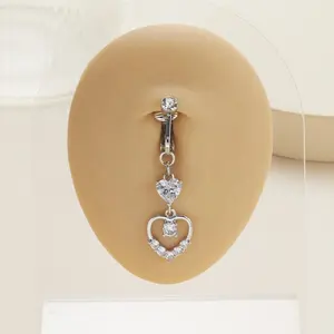 Gaby nouveau non piercing faux ventre anneaux coeur clip sur nombril anneau faux nombril anneau gros corps bijoux