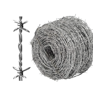 Nhà tù an ninh barbwire hàng rào điện nhúng nóng mạ kẽm dây thép gai với 500m Mỗi cuộn giá thấp - Product Image 1