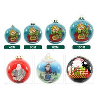 Boules de Noël personnalisées peintes à la main 2026 – Ornements en verre de 8 cm à suspendre, intérieur peint à la main