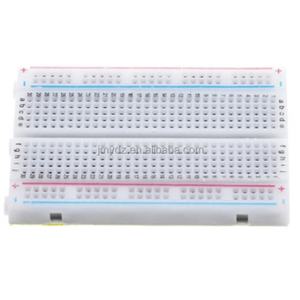 Mini-breadboards transparents/blancs à 400 trous, connectables, sans soudure, pour tests de circuits et expériences - Product Image 1