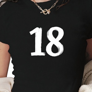 เสื้อยืดแขนสั้นทรงเข้ารูปพิมพ์ลายสไตล์ Y2K สำหรับผู้หญิง ปี 2007-2025 - Product Image 1