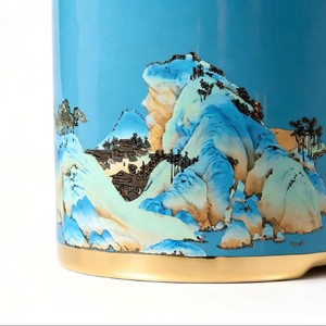 <span class=keywords><strong>Mug</strong></span> rétro en <span class=keywords><strong>porcelaine</strong></span> <span class=keywords><strong>fine</strong></span> de qualité supérieure, motif paysage 'Mille rivières et montagnes', isolé, grande capacité, élégant, pour café et thé - Product Image 2