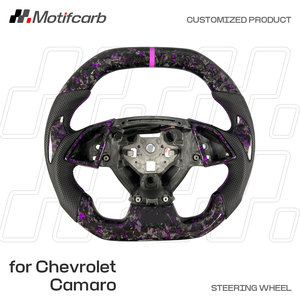 Volant personnalisé en fibre de carbone forgée violette pour Chevrolet Camaro SS 1SS 2SS ZL1 LT1 Coupé 2014-2024 - Amélioration de l'intérieur - Product Image 2