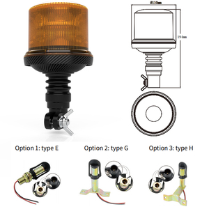 Luz de Baliza LED Flexible con Montaje en Poste DIN, 18 LED, <span class=keywords><strong>7</strong></span> Patrones de Destello, Lámpara de Advertencia Intermitente Ámbar de Emergencia para Tractor - Product Image 5