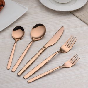 Wholesale Luxury Antique Stainless Steel Vintage Flatware <b>Set</b> Handmade Copper Wedding Banquet Cutlery <b>Cheap</b> Christmas Metal <b>Gift</b> - Product Image 5