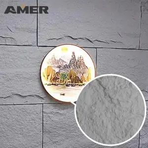 Amer 1200*600mm Material Pu Cogumelo Pedra Interior Wall Decor Pedra Substituição 3d Cinza Pu Pedra Painel de parede Wall Decor Board