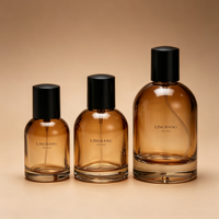 Flacons de parfum vides de luxe personnalisés 30ml 50ml 100ml, flacons de parfum en verre cylindriques transparents avec vaporisateur, boîte d'emballage