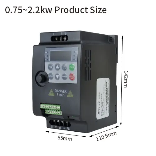 Convertitore di frequenza ad alta tecnologia VFD 220V 380V trifase serie 630 0,4kw 0,75kw azionamento a frequenza variabile da 11kw