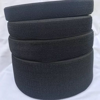 Bande auto-agrippante écologique noire 20mm 25mm 38mm 50mm, boucle élastique très extensible pour sangle de sport et ceinture médicale