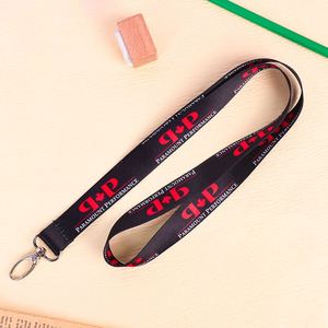 Lanière personnalisée en polyester souple avec boucle de sécurité promotionnelle, impression dorée sur mesure du logo - Product Image 4