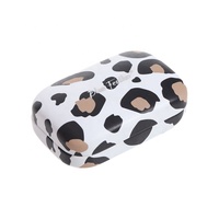 Petite boîte à bijoux en cuir PU à imprimé léopard à la mode pour un usage quotidien Organisateur de bijoux portable avec logo personnalisé