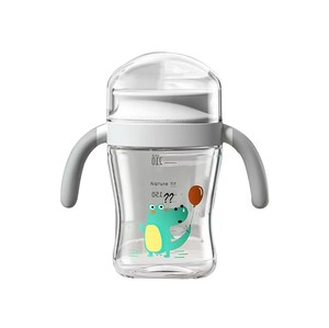 Vaso Antiderrames 360 con Borde de Silicona, Libre de BPA, Diseño Impreso, Vaso de Entrenamiento <span class=keywords><strong>para</strong></span> Bebés y Niños Pequeños con Asa, 210 ml, <span class=keywords><strong>para</strong></span> 0-12 Meses - Product Image 1