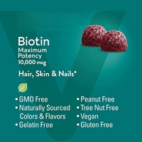 Vente en gros Fabricant Gummies à la biotine non OGM pour éclaircir la peau, les cheveux et les ongles