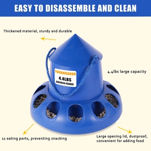 <span class=keywords><strong>Mangeoire</strong></span> <span class=keywords><strong>anti</strong></span>-éclaboussures pour volailles, 11 trous, pour canards, oies, cailles, pigeons, distributeur automatique de nourriture - Product Image 6