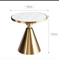 Salon de luxe petite Table basse dalle de roche en marbre de luxe pour canapé coin chevet balcon petit appartement hôtel utilisation
