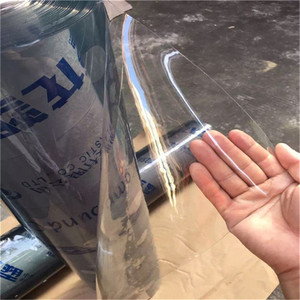 Feuille de verre souple en PVC Longsu, épaisseur personnalisée, transparente et flexible, pour nappes de table et rideaux de porte - Product Image 1