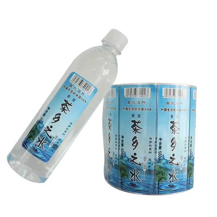 Etiqueta de papel adesivo de pvc/animal de estimação, impressa, personalizada, impermeável, de alta qualidade, etiquetas de rolo de papel, etiqueta de bebidas