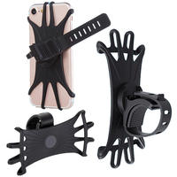 Support de téléphone universel en silicone à rotation 360° pour guidon de moto, scooter électrique et vélo, fixation pour navigation