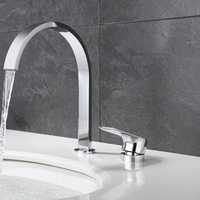 Robinet de baignoire autoportant de luxe contemporain, finition chrome doré, en laiton, avec cartouche céramique, à commande douce, le plus vendu