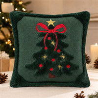 Housse de coussin décorative en peluche touffetée avec nœud, motif citrouille d'automne, pour canapé, décoration d'intérieur Halloween et Thanksgiving
