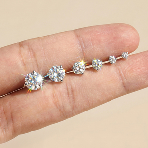 Piercing de Plata de Ley S925 con Moissanita y Rosca Plana, Estilo Único para Mujer y Hombre - Product Image 2