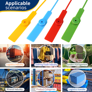 PTS-001 높은 보안 맞춤형 로고 의류 플라스틱 보안 스트립 씰 잠금 도난 방지 씰 플라스틱 보안 씰 태그 - Product Image 4