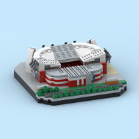 Bloques de Construcción de Partículas Pequeñas Compatibles con MOC, Modelo de Campo de Fútbol, Juguetes Educativos de Ciencia para Niños, Plástico ABS, Deportes