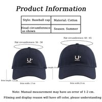 Gorra de Béisbol Personalizada Bordada de 6 Paneles con Visera Curva, Hebilla Metálica Ajustable y Protección Solar