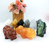 Vente chaude de haute qualité pierre à sculpter naturelle matériau mixte animal pour la décoration de la maison ou jouer