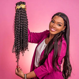Extensiones de cabello humano trenzado rizado birmano a granel recto ondulado 100% cabello vietnamita crudo sin procesar - Product Image 2