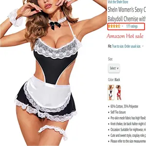 Hot sale lovely maid cosplay lingerie costumes cosplay sexy dress uniform ado filles lingerie sexy dress for sex costume