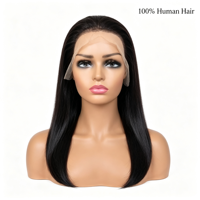 Perruque frontale 360 en cheveux humains brésiliens vierges 100% Grade 12A Texture Lisse HD Pré-épilée avec Baby Hair Cuticules Alignées Vente en Gros