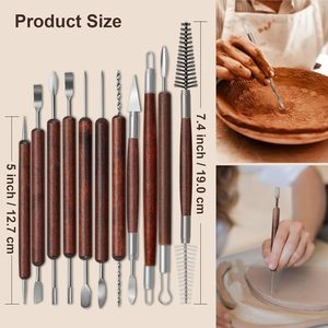 Kit de Herramientas de Arcilla, <span class=keywords><strong>31</strong></span> Piezas, Herramientas de Cerámica Rojas, Prácticas Herramientas de Escultura de Arcilla Polimérica, Arcilla de Secado al Aire, Modelado, Tallado, Dibujo, Moldeado - Product Image 4