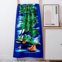 Serviette de plage ronde à séchage rapide, motif fantaisie sans sable, personnalisation d'usine, avec logo, absorption d'eau, microfibre