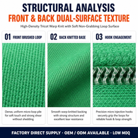 Bande adhésive à crochets et boucles tricotée de haute qualité, écologique, à coudre, pour vêtements de bébé, en nylon fin, tissu doux, bande de fixation