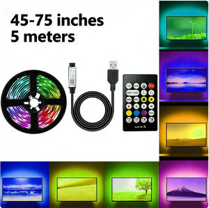 Nouvelle bande lumineuse <span class=keywords><strong>LED</strong></span> pour fond de télévision WS2812B IP20, contrôle par application, RGB, intelligente, à intensité variable, lumière d'<span class=keywords><strong>ambiance</strong></span> pour jeux et musique - Product Image 5