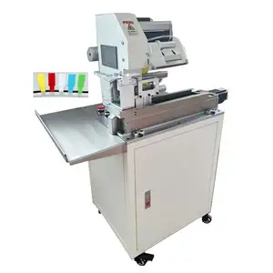 Wire harness folding labeling machine bar code label for electrical cables adhesive labeler machine