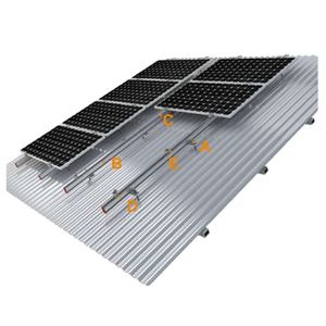 <span class=keywords><strong>Support</strong></span> de fixation <span class=keywords><strong>plat</strong></span> SOEASY pour panneaux solaires photovoltaïques sur toiture métallique - Product Image 1