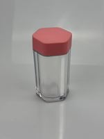 Bouteille de Luxe Double Couche en Acrylique Épais avec Bouchon à Vis Couleur Personnalisée pour Emballage de Capsules de Compléments Alimentaires