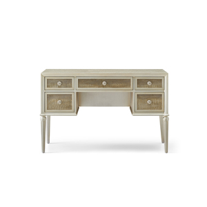 Bureau de luxe <span class=keywords><strong>en</strong></span> <span class=keywords><strong>bois</strong></span> massif à 5 tiroirs, texture crocodile, style <span class=keywords><strong>ancien</strong></span>, innovant, pour chambre à coucher, table de toilette, bureau décoratif pour hôtel - Product Image 1