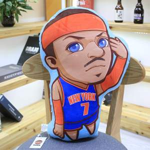 2024 figurines de basket-ball <span class=keywords><strong>NBA</strong></span> bonne qualité dessin animé coton lin taie d'oreiller taie d'oreiller oreillers en forme spéciale personnalisés - Product Image 5