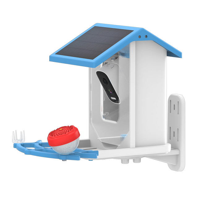 5 MP HD Smart AI Identity Automatic Low Power Battery Solar Panel WiFi Camera IPx6 Waterproof Food Bowl Night Vision Bird Feeder